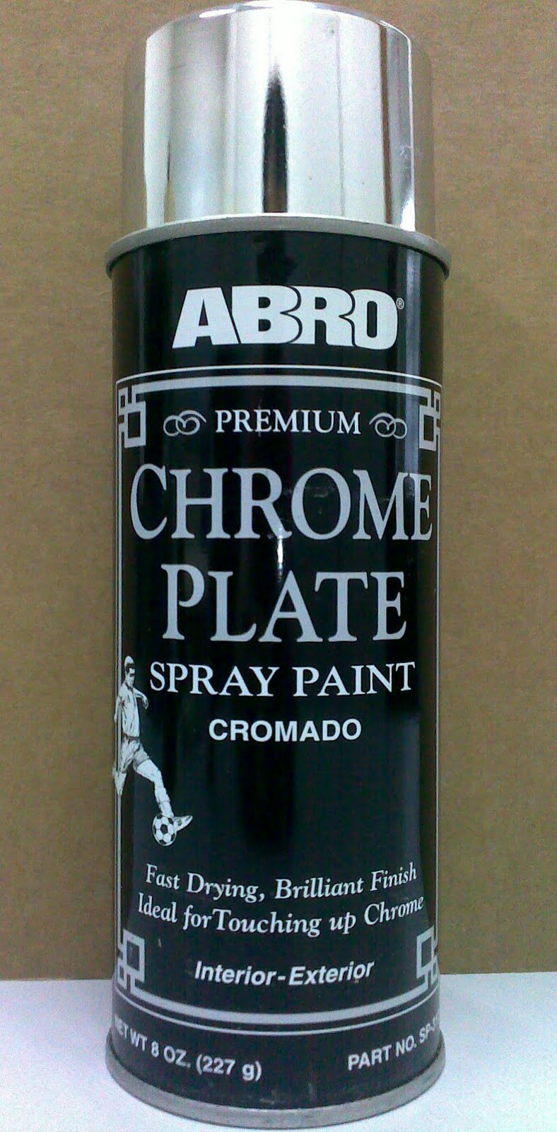 How do you paint over chrome plating?